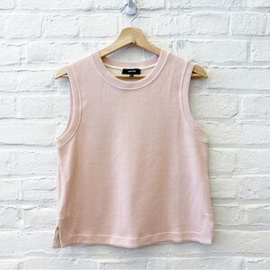ME+EM || Sleeveless Ribbed Top Tank Cotton Vest Pink US 4